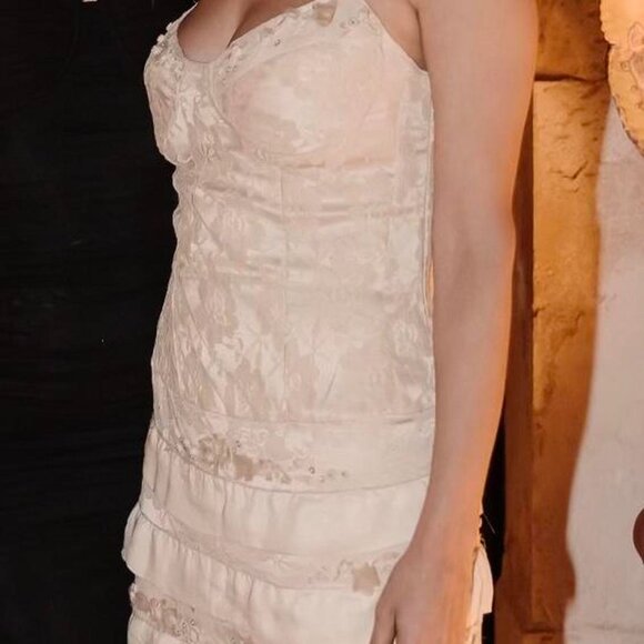 Blumarine Women's Cream and Gold Dress - Picture 4 of 4